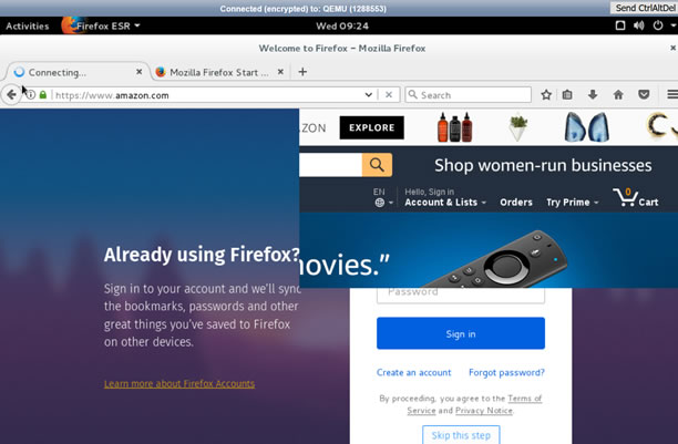 GNOME桌面火狐浏览器