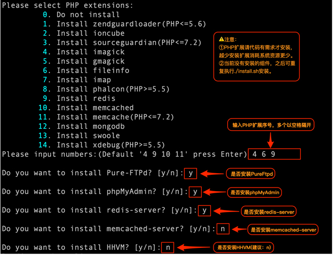 OneinStack安装扩展组件